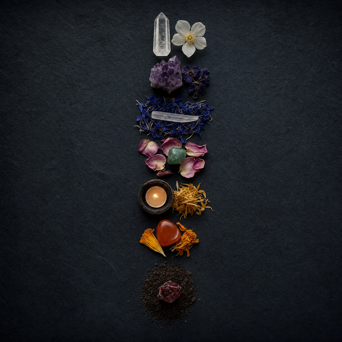 The Chakra System and the Elements: LWA's Integrated Energy Map — practice illustration