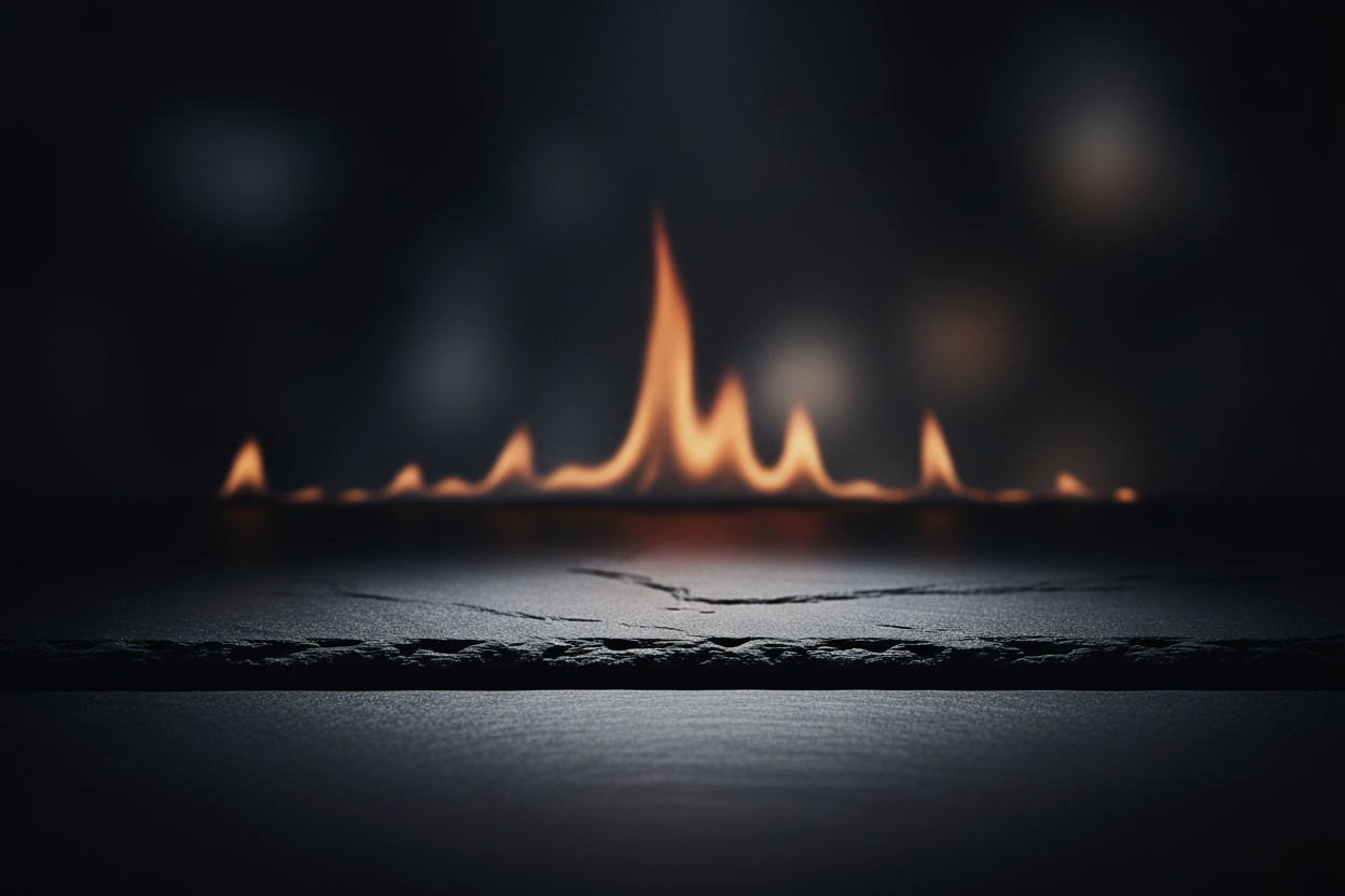 can you add a soft flame behind the slate surface