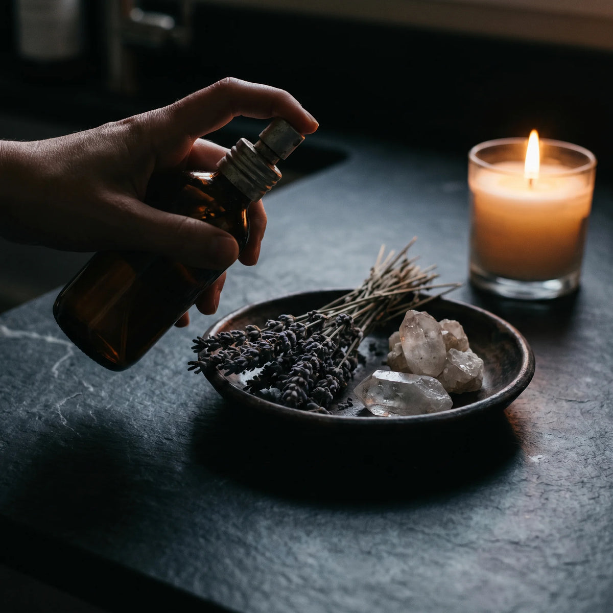 Aura Spray Ritual: Smoke-Free Energetic Clearing for Any Moment — practice illustration