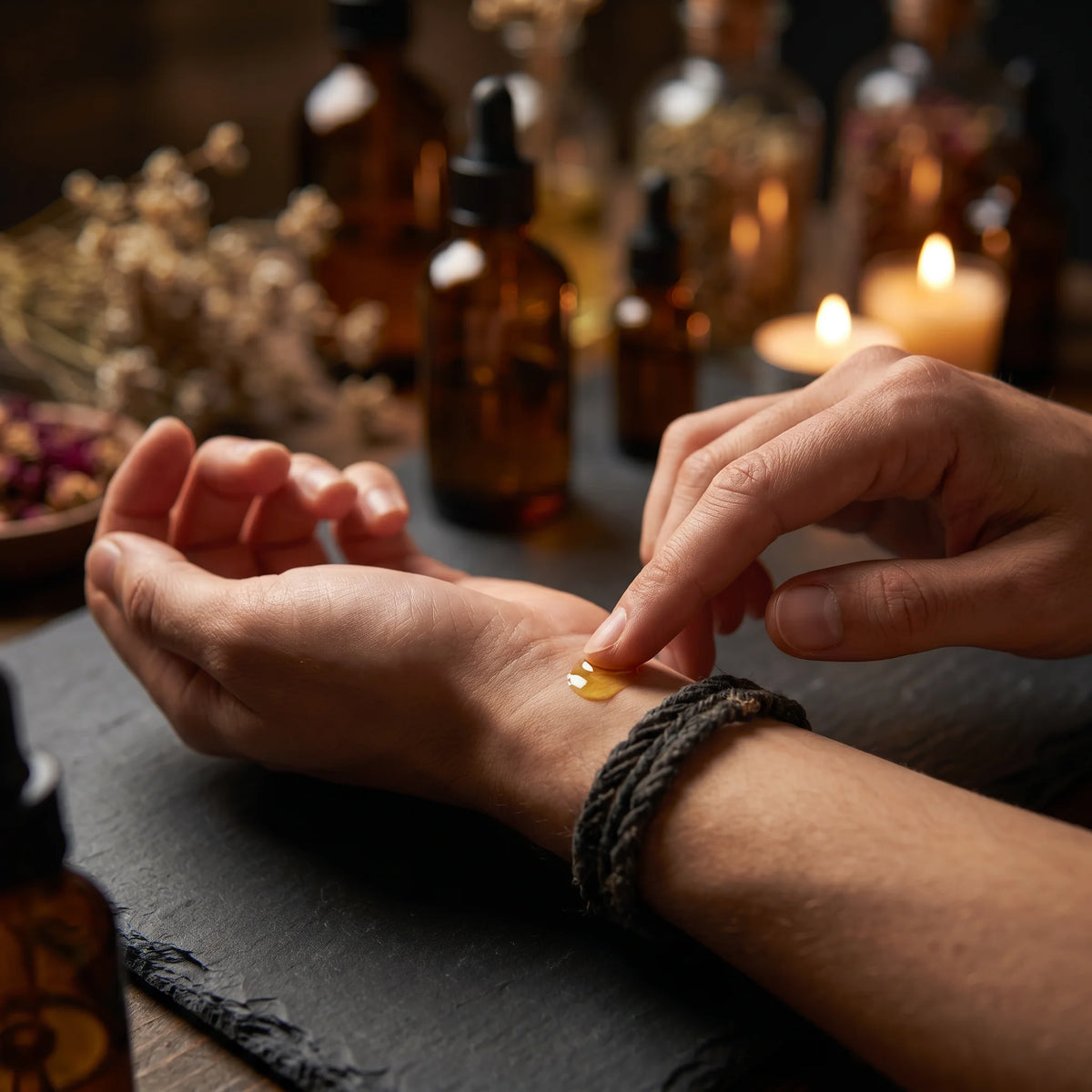 How to Build a Somatic Anchor With a Botanical Oil — practice illustration